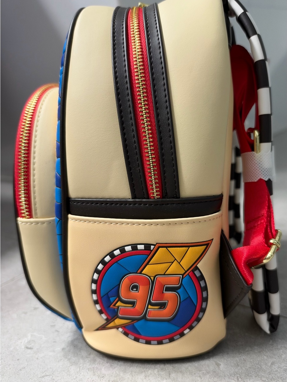 Disney Pixar Cars Lightning McQueen Loungefly Mini Backpack - Picture 3 of 4